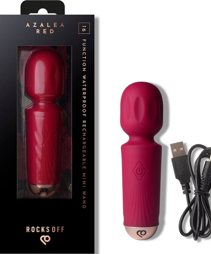Rocks – Off – Mini Wiederaufladbarer Vibrator mit 16 Funktionen, Azalea Red