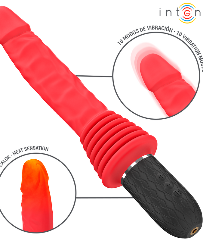 Intense – Cynthia Fernbedienung Stossender Vibrator Mit Wärmefunktion