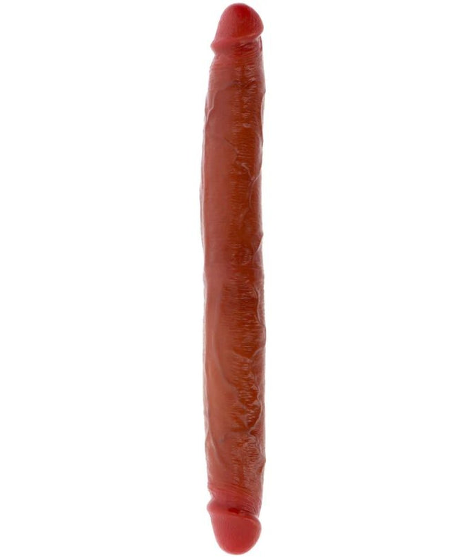 Pleasurements – Get Real – Doppelseitiger Silikon-Dildo Karamell 35 cm