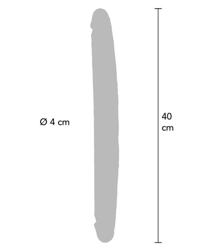 Pleasurements – Get Real – Doppelseitiger Silikon-Dildo Karamell 40 cm