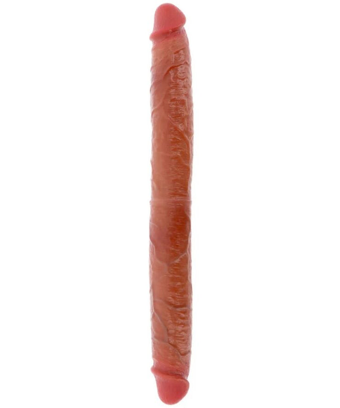 Pleasurements – Get Real – Doppelseitiger Silikon-Dildo Karamell 46 cm
