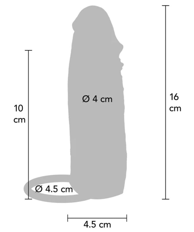 Get Real – Gehydrateerde Huid Siliconen Penis Sleeve Karamel 16 Cm