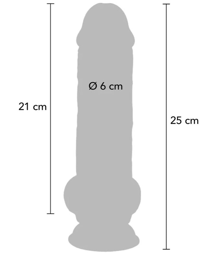 Pleasurements – Get Real – Deluxe Realistische Penis met Testikels Extra Dik 25 Cm