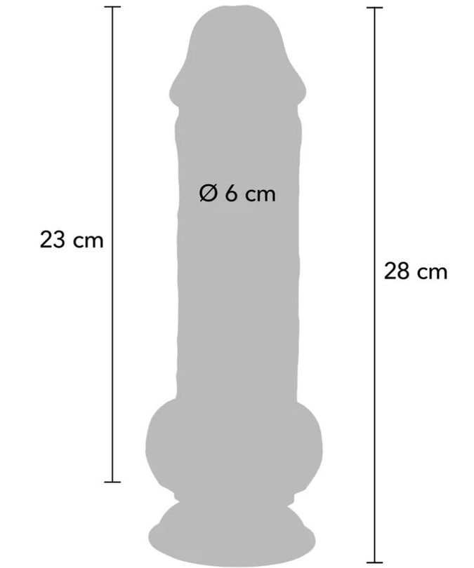 Pleasurements – Get Real – Deluxe Realistischer Penis mit Hoden Extra Dick 28 Cm