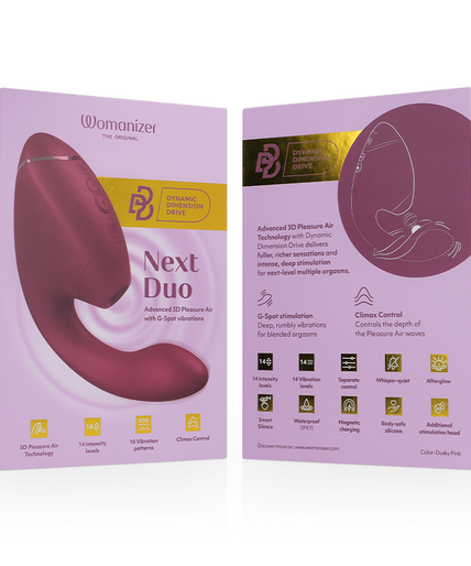 Womanizer – Duo Next Dual Klitoral- & G-Punkt-Stimulator Staubiges Pink Womanizer – Duo Next Dual Klitoral- & G-Punkt-Stimulator Staubiges Pink