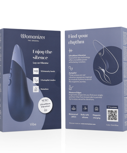 Womanizer – Vibe Lay-On Leiser Vibrator Dunkelblau Womanizer – Vibe Lay-On Leiser Vibrator Dunkelblau