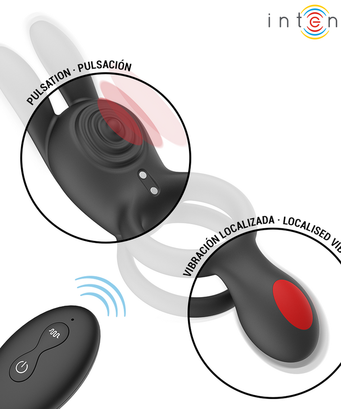 Intense – Quinn Doppel-Vibrationsring mit Fernbedienung