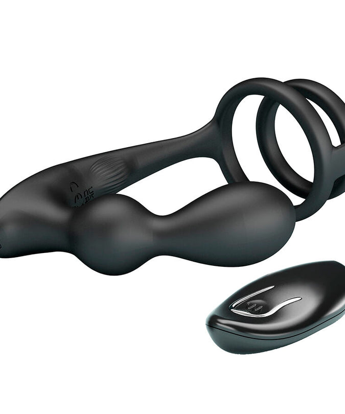 Mr Play – Vibrating Anal Plug With Penis Ring Remote Control