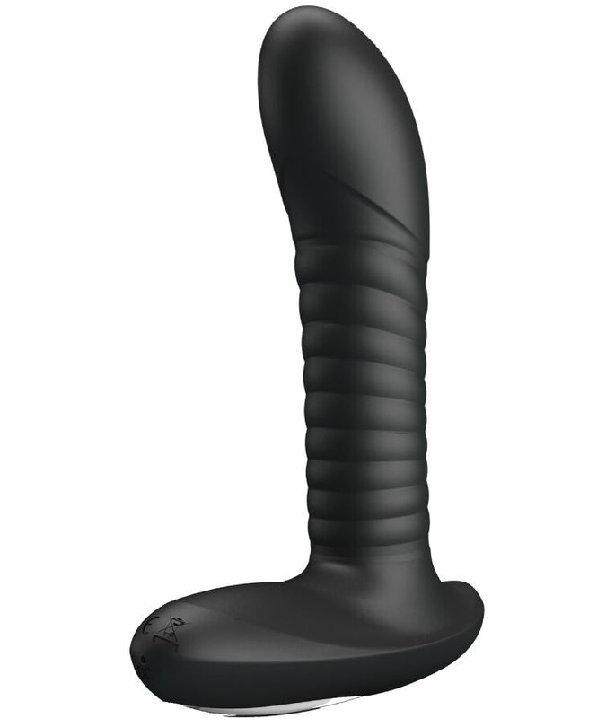 Pleasurements – Mr Play – Rotierender & Vibrierender Prostatamassager mit Fernbedienung – Schwarz