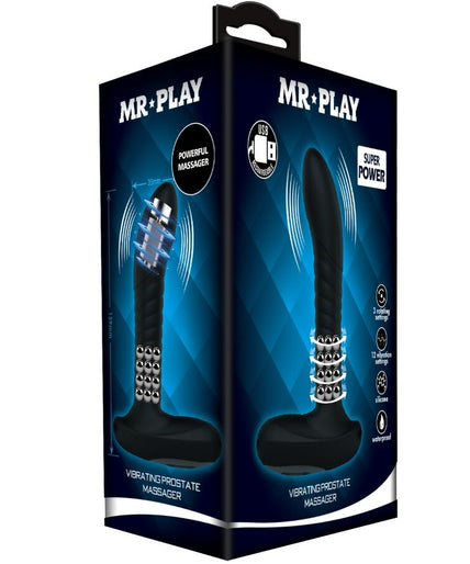 Pleasurements – Mr Play – Rotierender & Vibrierender Prostatamassager mit Fernbedienung – Schwarz Pleasurements – Mr Play – Rotierender & Vibrierender Prostatamassager mit Fernbedienung – Schwarz