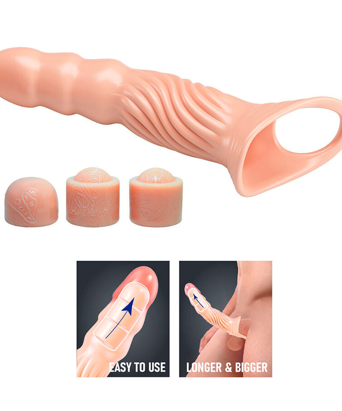 Pretty Love – Textured Penis Sheath With Extenders