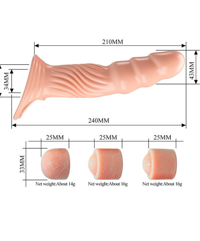 Pretty Love – Textured Penis Sheath With Extenders