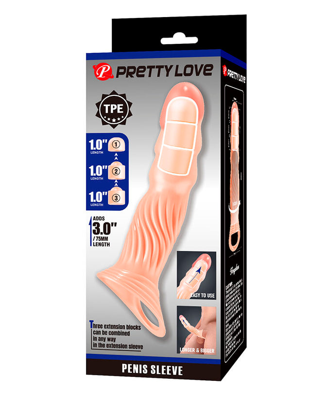 Pretty Love – Textured Penis Sheath With Extenders