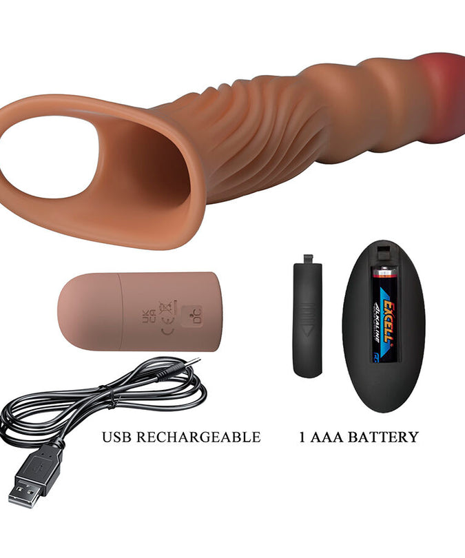 Pretty Love – Textured Penis Sleeve With Vibration And Remote Control