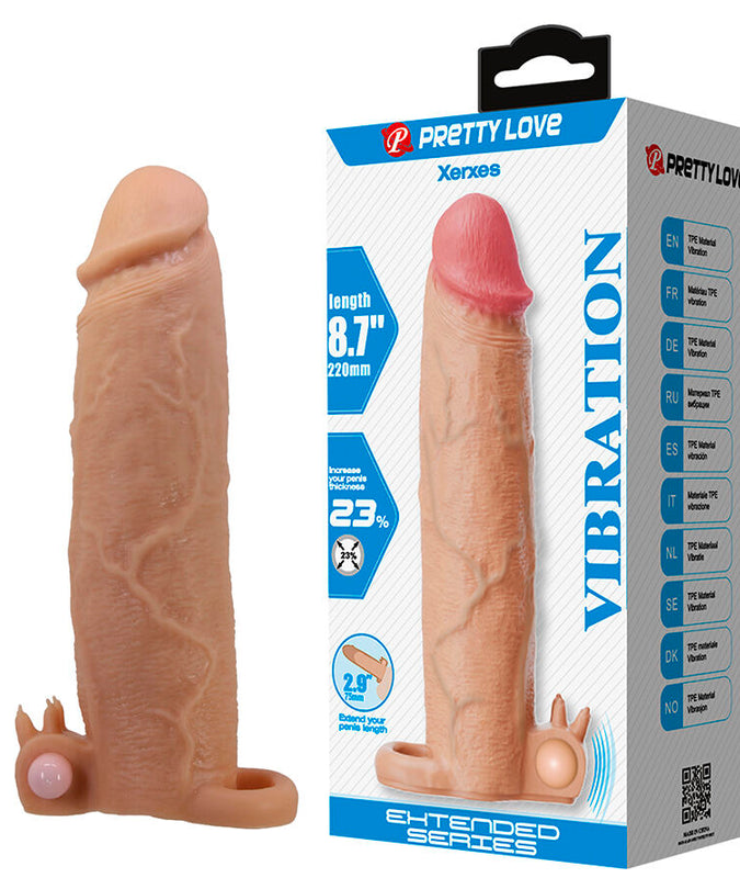 Pretty Love – Xerxes Penis Sleeve With Clitoral Stimulator And Vibration