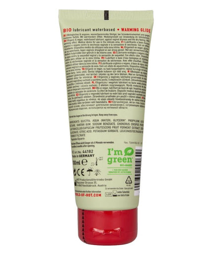 Hot – Bio Gleitmittel wasserbasiert Wärmend 100 ml Hot – Bio Gleitmittel wasserbasiert Wärmend 100 ml