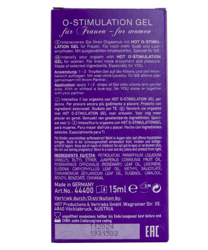 Hot – O – Stimulation Gel für Frauen 15 ml Hot – O – Stimulation Gel für Frauen 15 ml