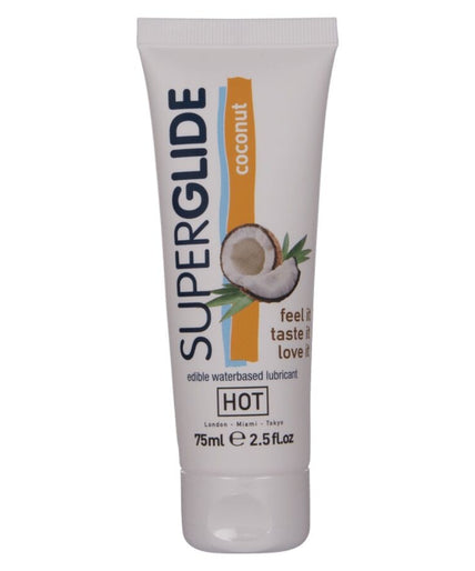 Hot – Superglide essbares Gleitmittel wasserbasiert Kokosnuss 75 ml Hot – Superglide essbares Gleitmittel wasserbasiert Kokosnuss 75 ml