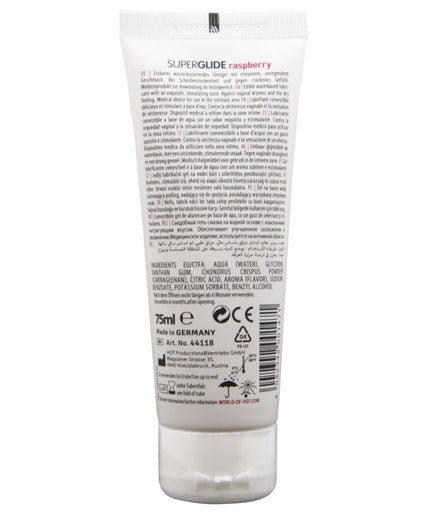 Hot – Superglide essbares Gleitmittel wasserbasiert Himbeere 75 ml Hot – Superglide essbares Gleitmittel wasserbasiert Himbeere 75 ml