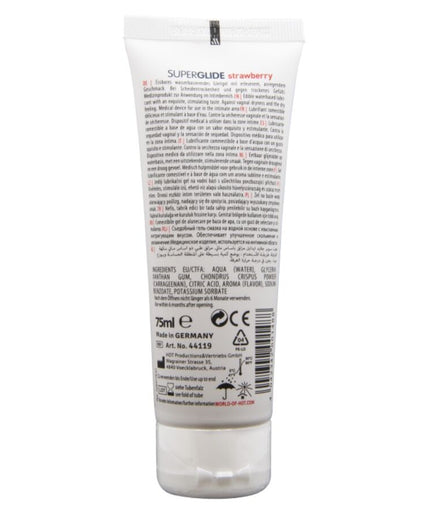 Hot – Superglide essbares Gleitmittel wasserbasiert Erdbeere 75 ml Hot – Superglide essbares Gleitmittel wasserbasiert Erdbeere 75 ml