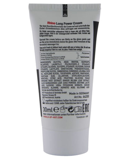 Heiß – Rhino Long Power Creme 30 ml Heiß – Rhino Long Power Creme 30 ml