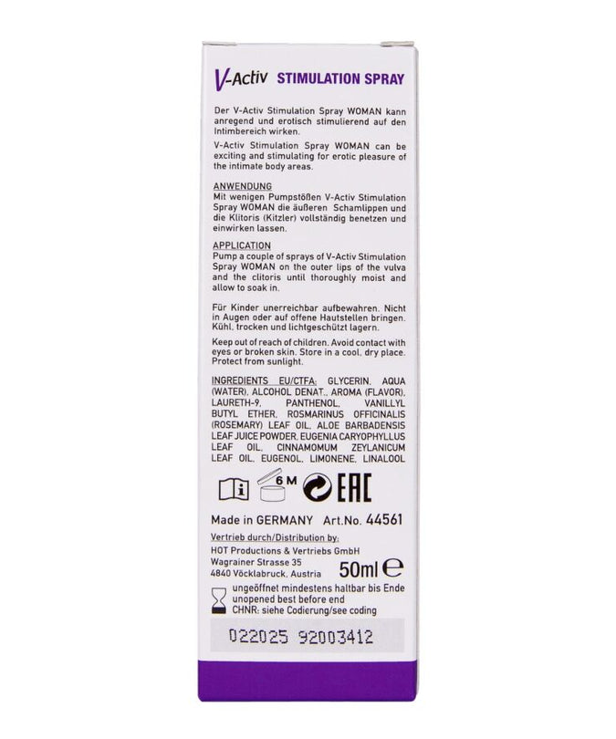 Hot – V – Aktivierungs-Spray zur Stimulation für Frauen 50 ml