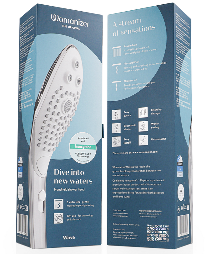 Womanizer – Wave Klitorisstimulierender Duschkopf Chrom