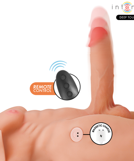 Intensiver Tiefenreiz – Marty Torso mit Anus und realistischem Dildo mit Stoß- und Vibrationsfunktion, Fernbedienung, 6,2 kg Intensiver Tiefenreiz – Marty Torso mit Anus und realistischem Dildo mit Stoß- und Vibrationsfunktion, Fernbedienung, 6,2 kg