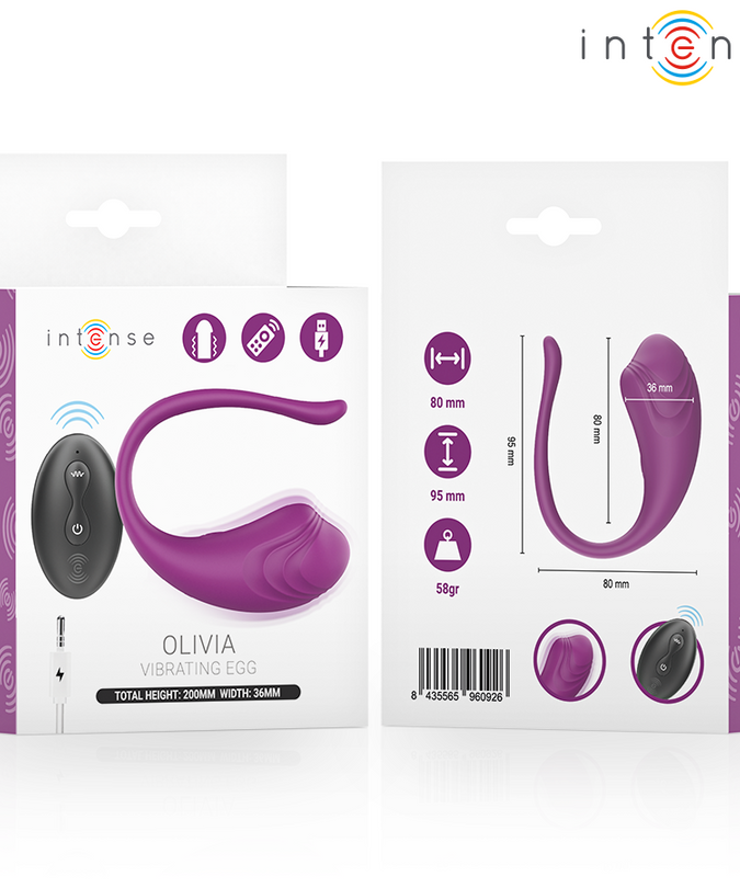 Intense – Olivia lila vibrierendes Ei mit Fernbedienung