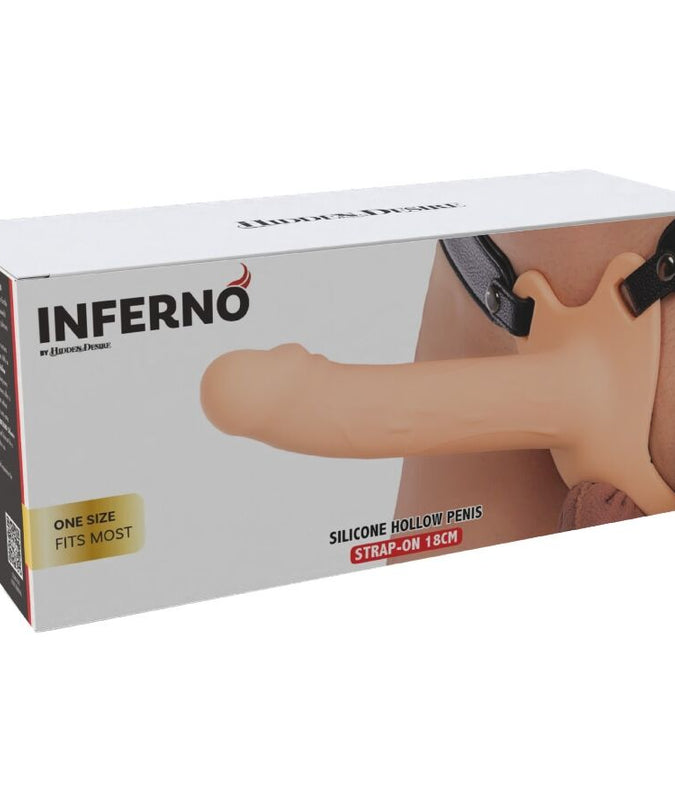 Verborgen Verlangen – Inferno Penis Sleeve Strap-On Siliconen 18 Cm