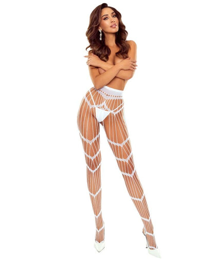 Passion – S033 Weiße Low-Rise-Strumpfhose One Size Passion – S033 Weiße Low-Rise-Strumpfhose One Size