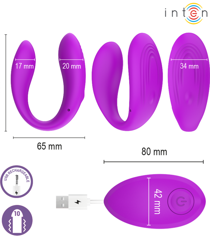 Intense – Nora Vibrating Clamp Stimulator Purple