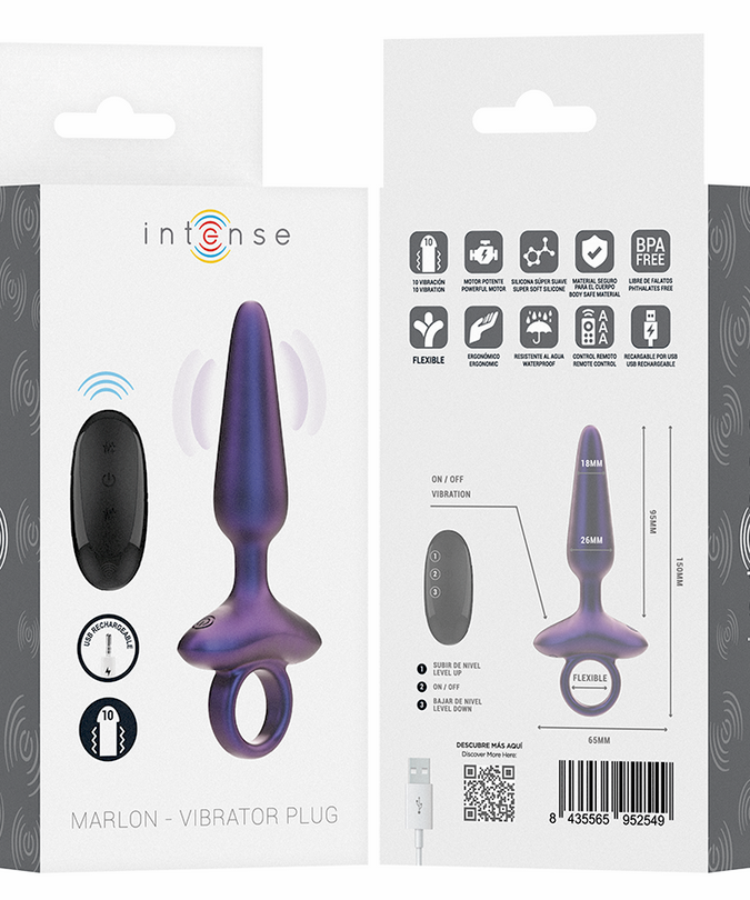 Intense – Marlon Vibrating Anal Plug Model 4 Remote Control