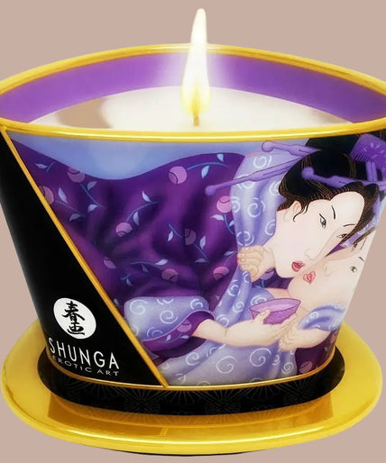 Shunga – Mini Caress by Candlelight Exotic Fruits Massage Candle 170ml Shunga – Mini Caress by Candlelight Exotic Fruits Massage Candle 170ml