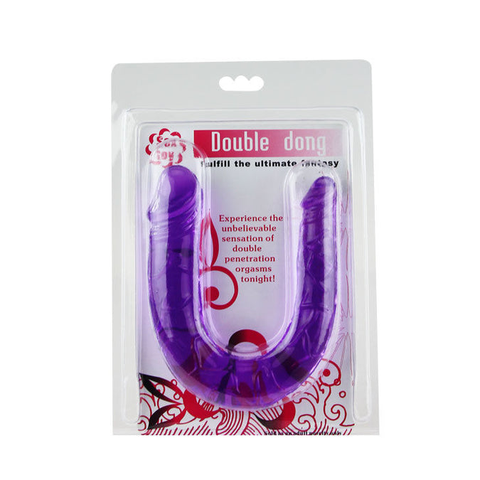 Baile – Doppel-Dildo in Flieder Flexiblem Jelly