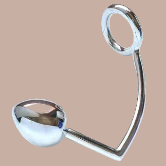 Metal Hard – Cock Ring with Anal Hook 40mm