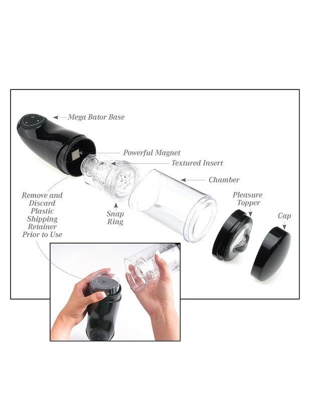 Extreme Toyz – Pdx Mega Bator USB Männlicher Masturbator Ano Schwarz