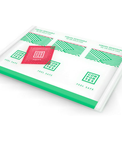 Confortex – Disposable Hygienic Sheets, Individual Bag + Strawberry Condom Confortex – Disposable Hygienic Sheets, Individual Bag + Strawberry Condom