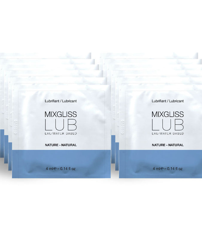 Mixgliss – Natuurlijk glijmiddel op waterbasis 12 enkelvoudige doses van 4 ml