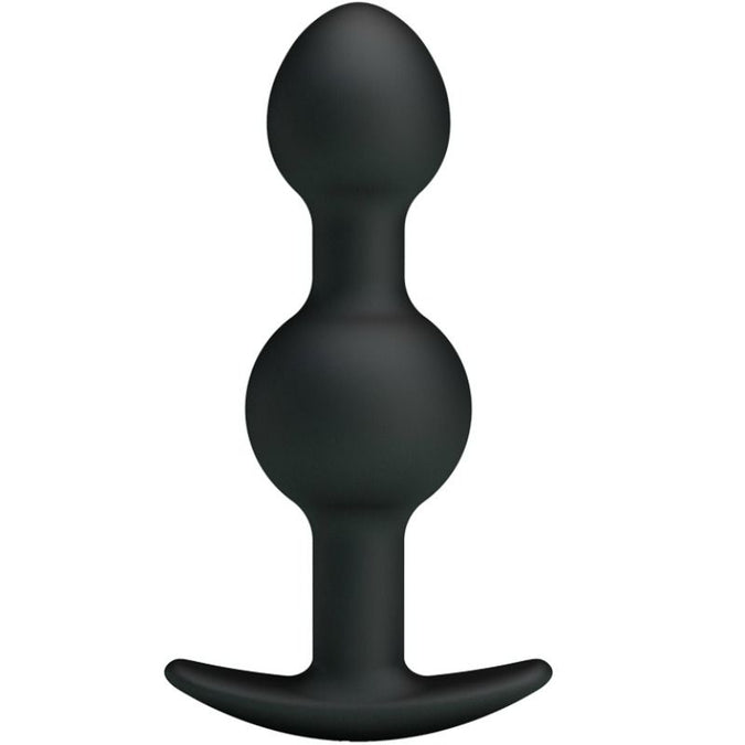 Pretty Love – Spezielle Stimulation Silikon Analbälle 10,3 cm Schwarz