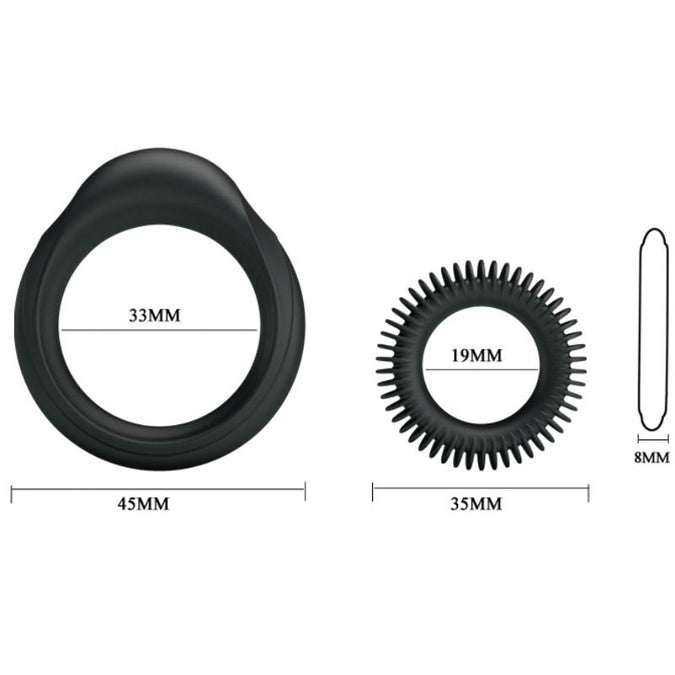 Baile – Set 2 Silikonringe Ring Männlichkeit