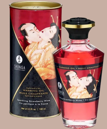 Shunga – Heat Effect Massage Oil Strawberries & Cava 100ml Shunga – Heat Effect Massage Oil Strawberries & Cava 100ml