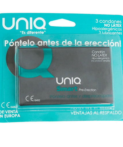 Uniq – Smart Latex Free Pre-Erection Condoms 3 Units Uniq – Smart Latex Free Pre-Erection Condoms 3 Units