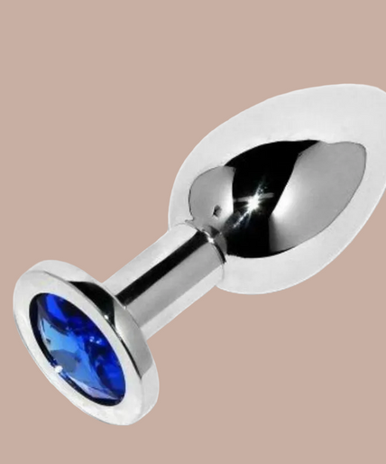 Metal Hard – Analplug Diamant Blau Klein 5,71 cm – Edelstahl Metal Hard – Analplug Diamant Blau Klein 5,71 cm – Edelstahl