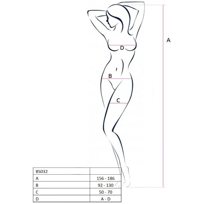 Passion – Woman Bs032 Schwarzer Bodystocking One Size