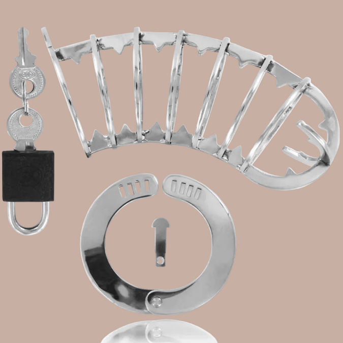 Metal Hard – Penis Käfig mit Sicherheitsschloss 14 cm – Edelstahl