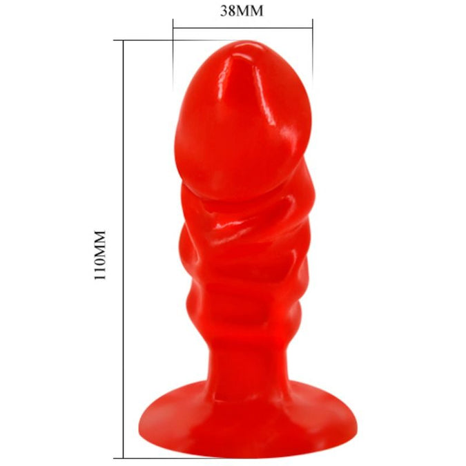 Baile – Unisex Analplug mit rotem Saugnapf