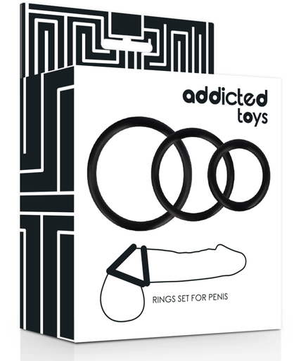 Addicted Toys – Rings Set for Penis Black Addicted Toys – Rings Set for Penis Black