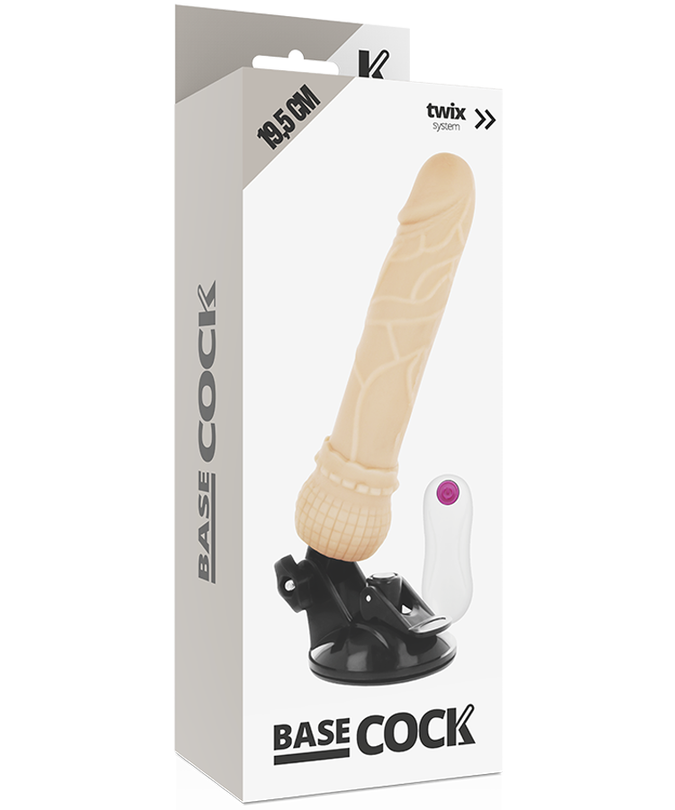 Basecock – Realistic Vibrator Remote Control Flesh 19.5 Cm -O- 4 Cm