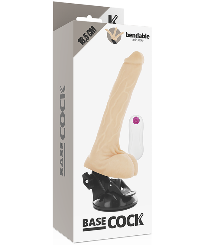 Basecock – Realistic Articulable Remote Control Flesh 18.5 Cm -O- 4 Cm